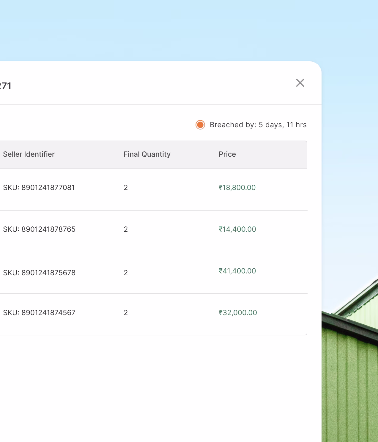 Order SLA visibility