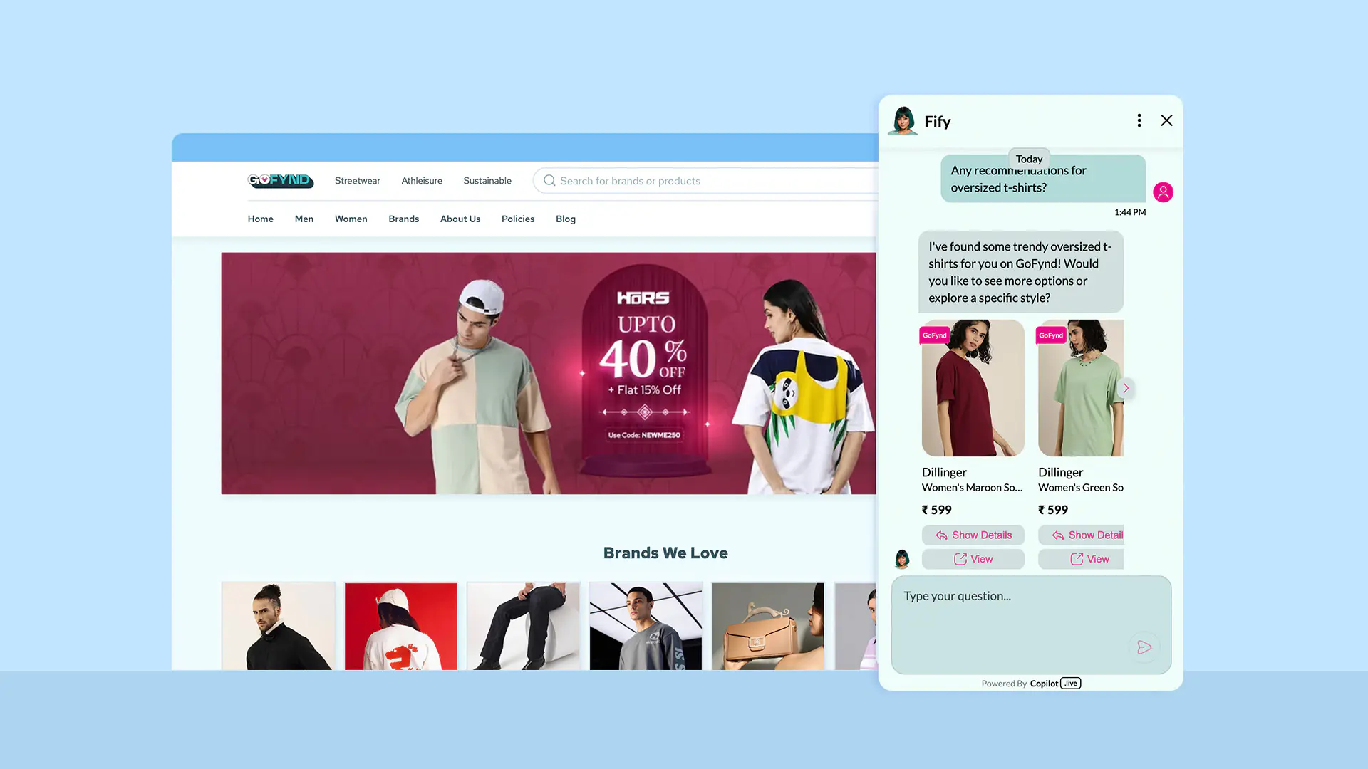 Assisted shopping on Gofynd with Fify