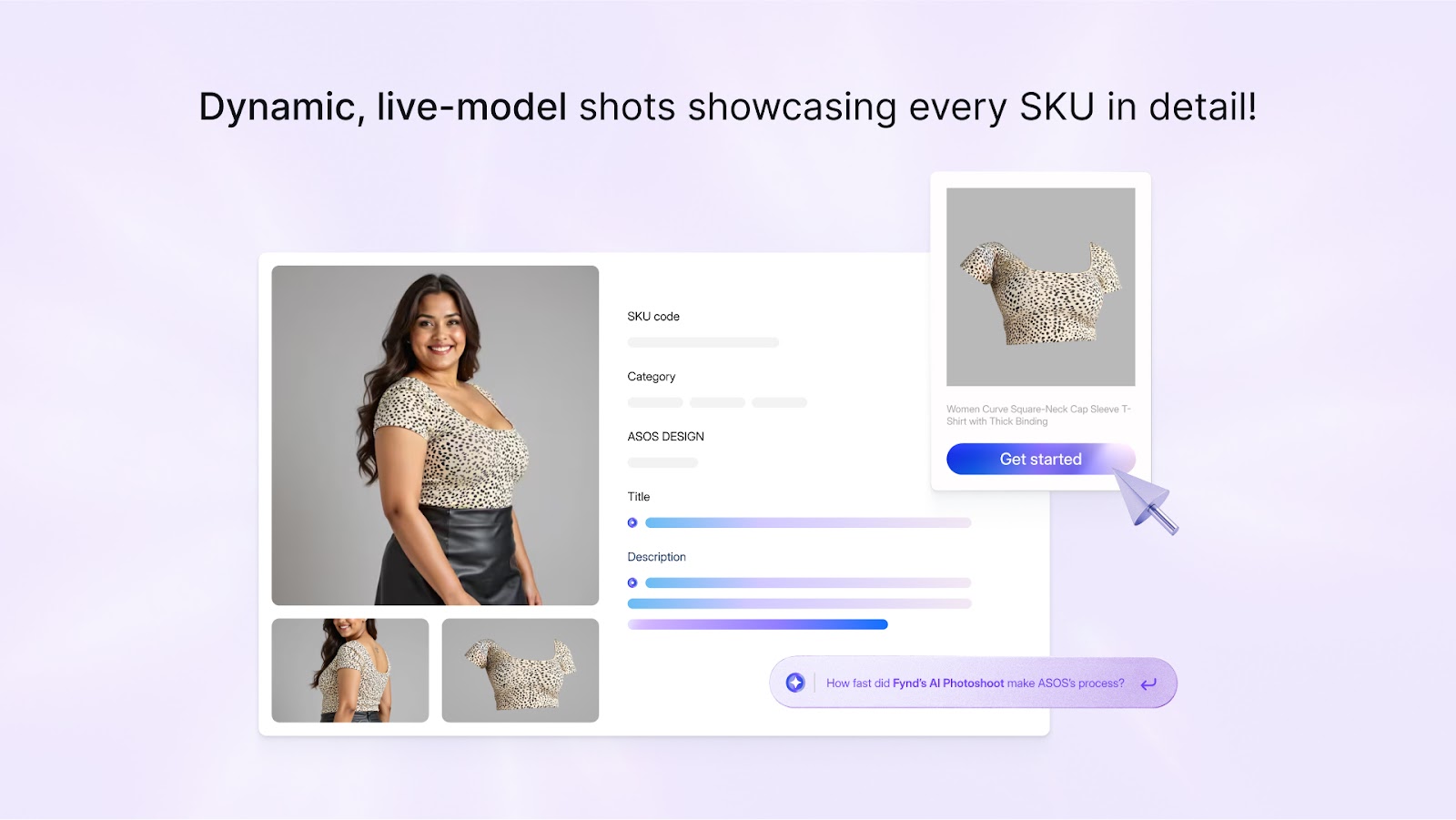 Photo describing live model shots with details